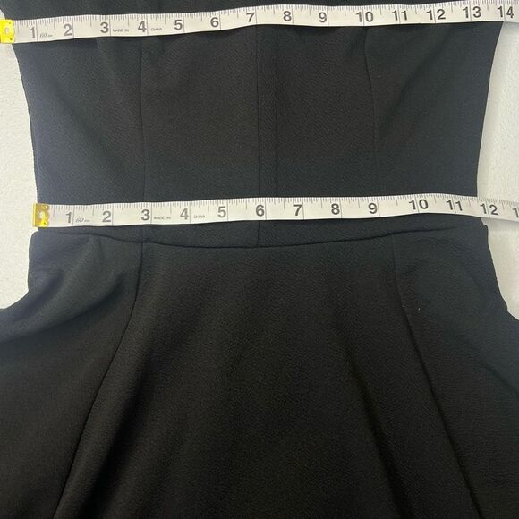 Modcloth Black Date Night Done Right 3/4 Sleeve Fit and Flare Dress Size Small - Picture 15 of 16